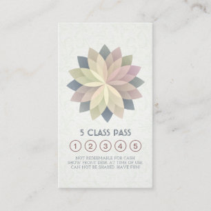 Fidelización Tarjeta de fidelidad de clase del instructor de me