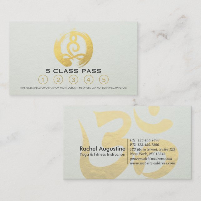 Fidelización Tarjeta de fidelidad de clase del instructor de me (Anverso / Reverso)