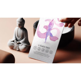 Fidelización Tarjeta de fidelidad de clase Pass del símbolo Om 