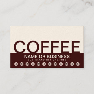 Fidelización tarjeta de fidelidad de cliente de bold COFFEE