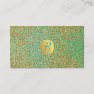 Fidelización Tarjeta de fidelidad de cliente Gold Glitter Teal 