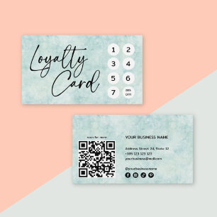 Fidelización Tarjeta de fidelidad de código QR verde Pastel