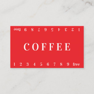 Fidelización Tarjeta de fidelidad de doble número de Vida Café