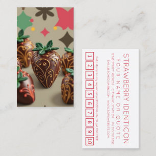 Fidelización Tarjeta de fidelidad de Fresas con Chocolate