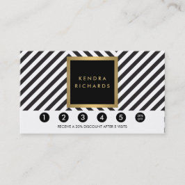 Fidelización Tarjeta de fidelidad de gafas de patrón negro y bl