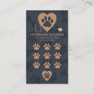 Fidelización Tarjeta de fidelidad de la clínica veterinaria