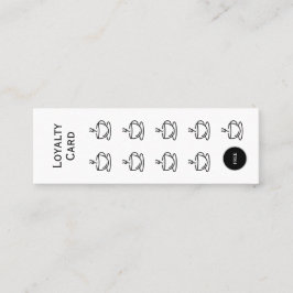 Fidelización Tarjeta de fidelidad de la copa de café, sencillo 