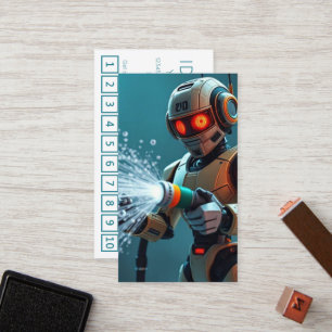Fidelización Tarjeta de fidelidad de lavado de robot