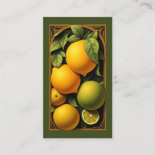 Fidelización tarjeta de fidelidad de limones limas Art Nouveau