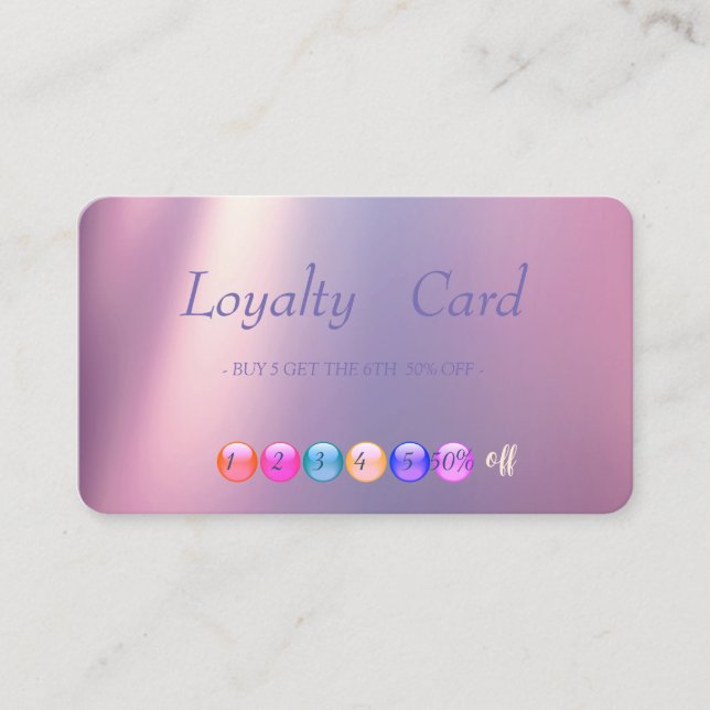 Fidelización Tarjeta de fidelidad de Maquillaje Moderno (Anverso)
