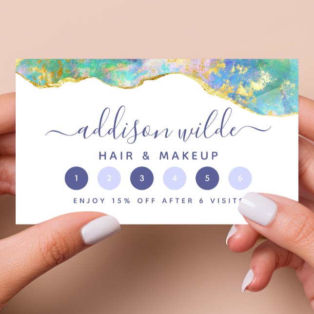 Fidelización Tarjeta de fidelidad de negocio de Gemstone de arc (Subido por el creador)