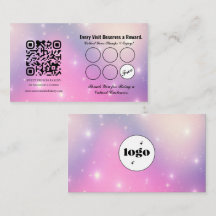 Tarjeta de fidelidad de panadería galaxia brillant