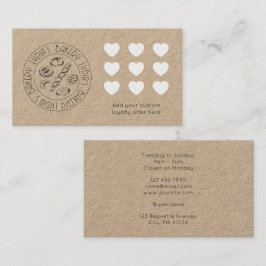 Fidelización Tarjeta de fidelidad de panadería Kraft personaliz