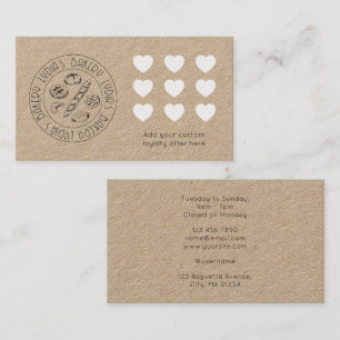 Fidelización Tarjeta de fidelidad de panadería Kraft personaliz