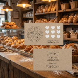 Fidelización Tarjeta de fidelidad de panadería Kraft personaliz