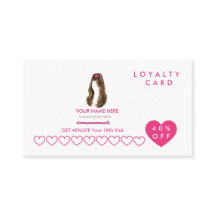 Tarjeta de fidelidad de peluquero personalizada