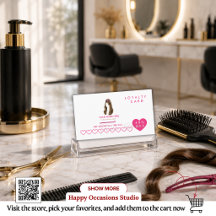 Tarjeta de fidelidad de peluquero personalizada