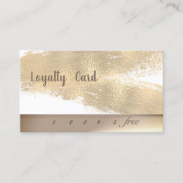 Fidelización Tarjeta de fidelidad de pincel de oro elegante y m