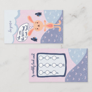 Fidelización Tarjeta de fidelidad de recuento mensual de libros