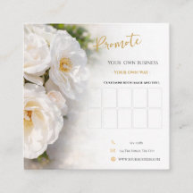 Tarjeta de fidelidad de Rosa elegante para empresa