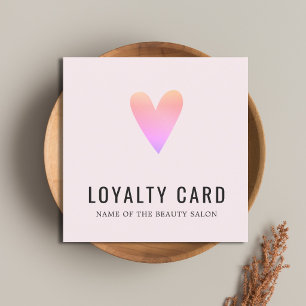 Fidelización Tarjeta de fidelidad de salón de belleza de corazó