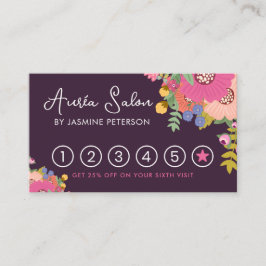 Fidelización Tarjeta de fidelidad de Salón de Belleza Floral Se
