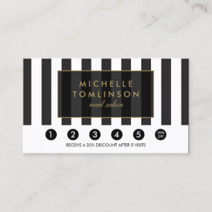 Fidelización Tarjeta de fidelidad de salón para franjas blancas