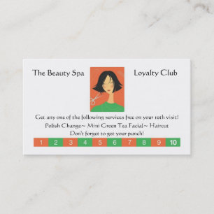 Fidelización Tarjeta de fidelidad de tienda de belleza