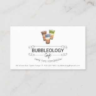 Fidelización Tarjeta de fidelidad de tienda de té con burbujas
