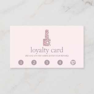 Fidelización Tarjeta de fidelidad del cliente de Nail Salon 5 P