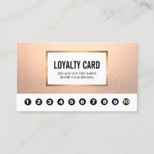 Fidelización Tarjeta de fidelidad del cliente del Salón de bell