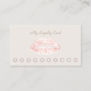 Fidelización Tarjeta de fidelidad del cliente para los labios d