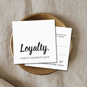 Fidelización Tarjeta de fidelidad elegante de la belleza blanca