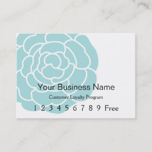 Fidelización Tarjeta de fidelidad :: Flor azul grande