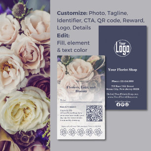 Fidelización Tarjeta de fidelidad florista de Personalizable Bl