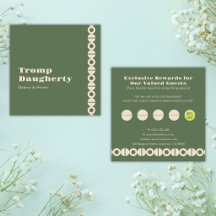 Tarjeta de fidelidad geométrica turquesa