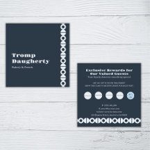 Tarjeta de fidelidad geométrica turquesa Punch