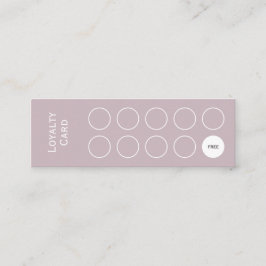 Fidelización Tarjeta de fidelidad, limpia y sencilla, malva vio