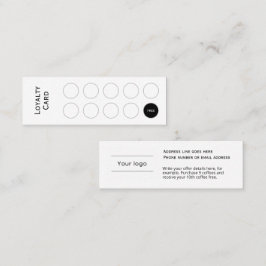 Fidelización Tarjeta de fidelidad, limpia y sencilla, profesion