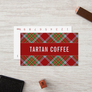 Fidelización Tarjeta de fidelidad MacBain Tartan Punchcard