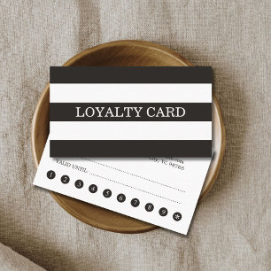 Fidelización Tarjeta de fidelidad minimalista simple en franjas
