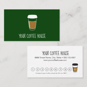Fidelización Tarjeta de fidelidad moderna de Personalizado verd