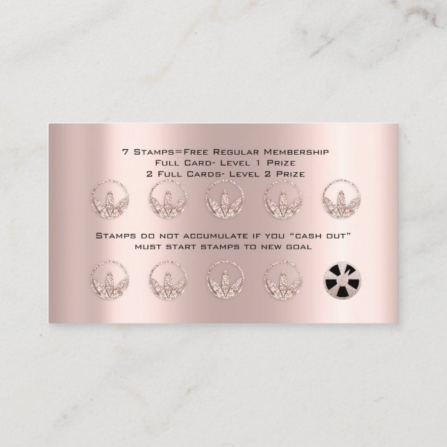 Fidelización Tarjeta de fidelidad Nutrición Herbs Rosa 10 Punch (Reverso)