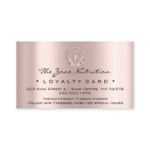 Tarjeta de fidelidad Nutrición Herbs Rosa 10 Punch