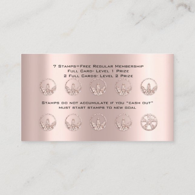 Fidelización Tarjeta de fidelidad Nutrición Herbs Rosa 10 Rueda (Reverso)