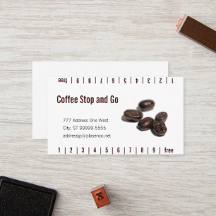 Fidelización Tarjeta de fidelidad para judías de café