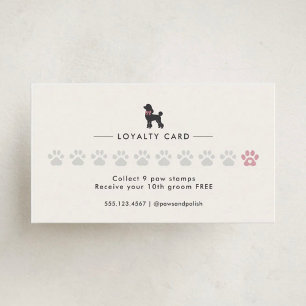 Fidelización Tarjeta de fidelidad para peluquería de perros mod