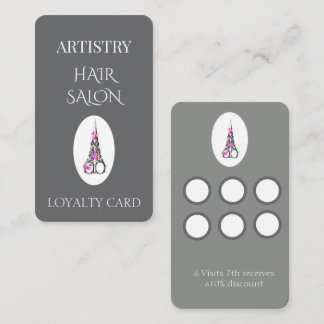 Fidelización Tarjeta de fidelidad para salón de belleza boutiqu