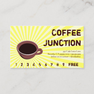 Fidelización Tarjeta de fidelidad/perforación de café