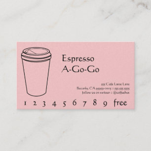 Fidelización Tarjeta de fidelidad/perforación de café